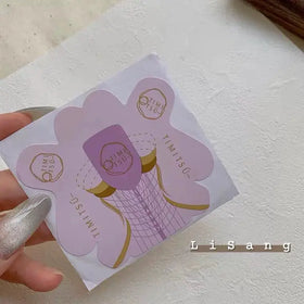 Professional Self-Adhesive Rose pink Aluminum Nail Forms Nail Extension Forms for Builder Gel Acrylic Nail Salon Use