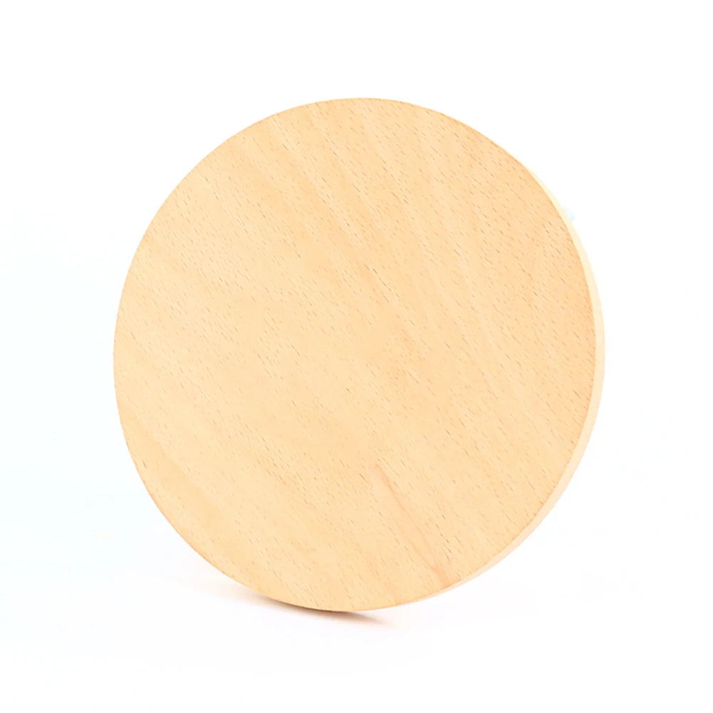 Custom Natural Unfinished Laser Cut Plywood Circles Round Wooden Blanks Sign for DIY Crafting