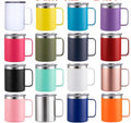 Wholesale 12oz 304 Stainless Steel Tumbler Travel Coffee Mug with Handle Cups with Lids and Straws