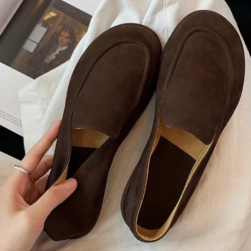 Factory Direct a Footstool Soft and Versatile Flat Shoes Loafers Minimalist and Niche Design Advanced Sense of Full