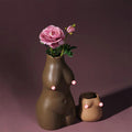 Modern Contemporary Art Deco Ceramic Flower Vase Home Living Room Decor Hotel Use Transparent Crafts Tabletop Display