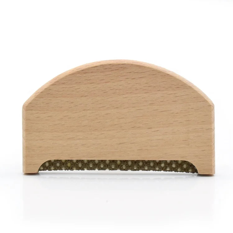 Custom Logo Eco Friendly Wooden Remover Sweater Tool Cashmere Pilling Wool Comb Portable Clothes Brush