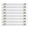 4 Pack Bed Sheet Holder Straps Adjustable Sheet Fasteners Grippers Suspenders Heavy Duty Metal Holder Clip for Full  Size Sofa