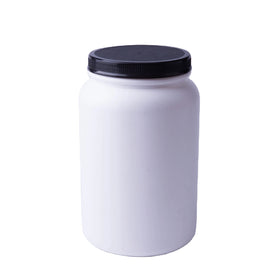 900ml 2.5L HDPE Plastic Round Container Screw Cap Empty White Wide Mouth Protein Powder Storage Health Food Packaging