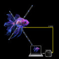 Multimedia Port-INPUT 65CM Hologram Fan with 3D Display and Sound for Engaging Computer Interactive Advertising Solutions