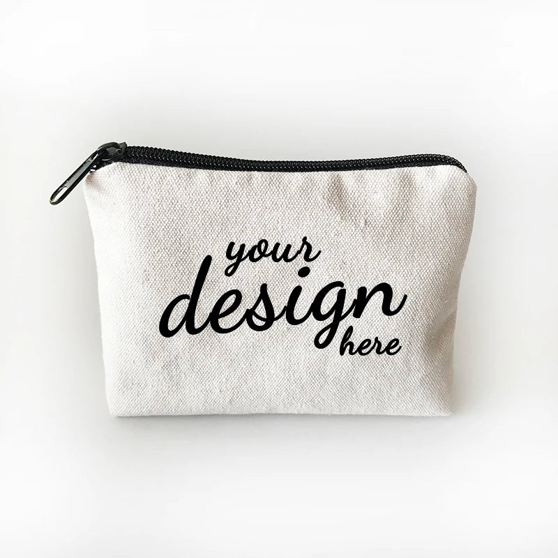 Personalized Recyclable DIY Craft Canvas Stationery Zip Pouch Cotton School Supplies Bags for Children