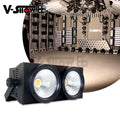 VSHOW BL200 2PCS 100W 2 Eyes LED Blinder Light COB Cool and Warm White LED High Power Professional Stage Lighting