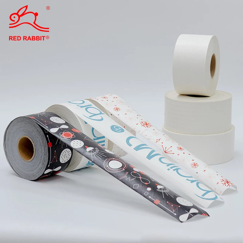 Customized Eco-friendly LOGO Printed Water Activated Black Kraft Tape