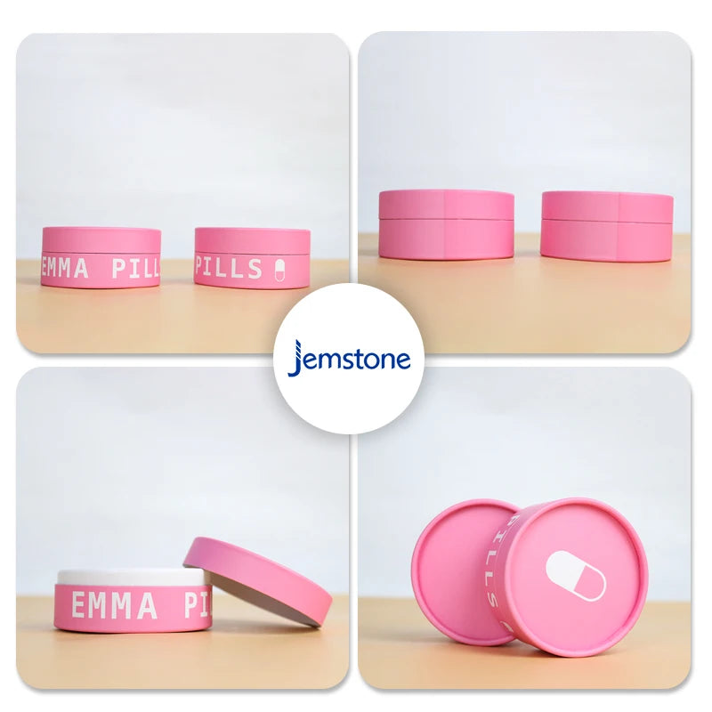 Factory Wholesale Eco-friendly Materials Custom Color Printed Packaging Paper Tube with Lid