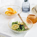 Wholesale Classic Hammered Glass Bowl with Gold Rim Eco-Friendly Customized Back to School Party Dinnerware