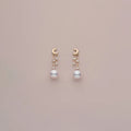 925 Sterling Silver Gold Plated Moon Tassel Pearl Earrings Fashion Trendy Female Prevent Allergy Pendant Earrings