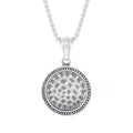 KALEN Unisex Casual Stainless Steel Round Pendant With Pitted Surface