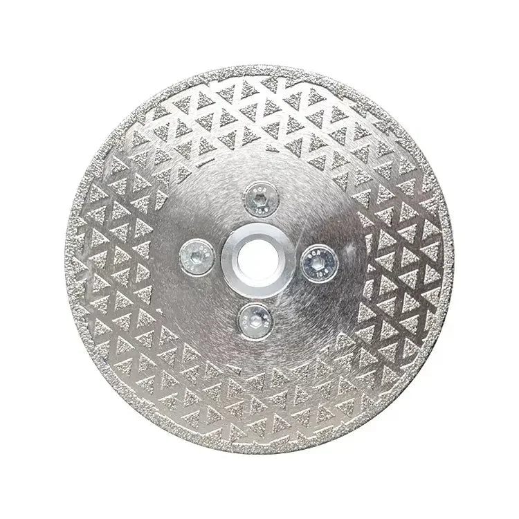 125mm Electroplated Double Side Triangle Shape Diamond Cutting and Grinding Disc for Marble Ceramic With M14 Flange