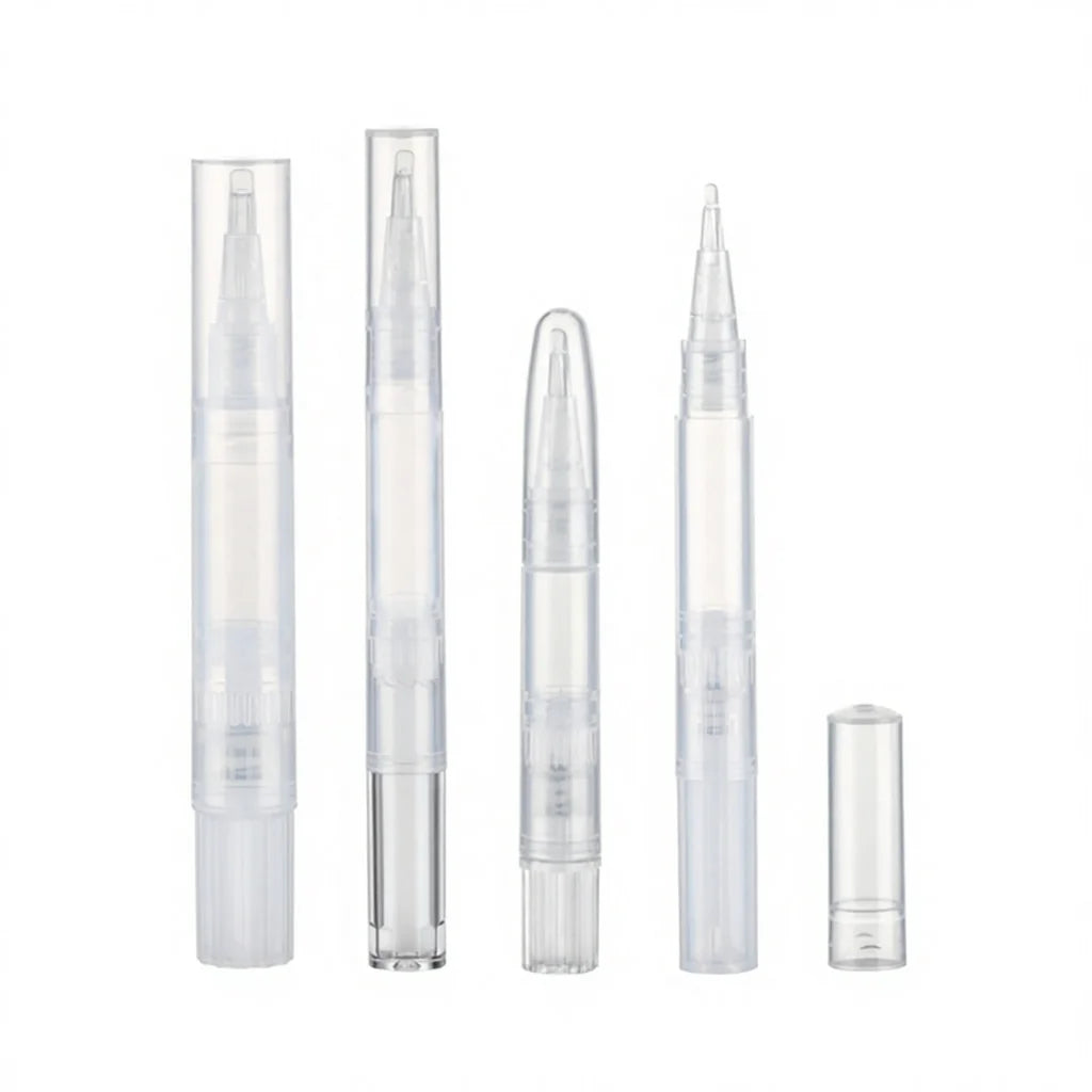 Empty Eye Cream Serum Double Eyelid Adhesive Packaging Cosmetic Pen 1ml-4ml Transparent PP Plastic Skin Care Makeup Labeling