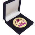 Qatar Gold Plated Medallion Cheap Custom 3D Gold Challenge Metal Stamping Coins with Black Velvet Box Manufacture