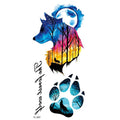 BXTAT TL097 - TL102 Bear Pow Wolf Rose Eagle Like Butterfly Tiger Lady Wintersweet Dragon Temporary Tattoo Stickers