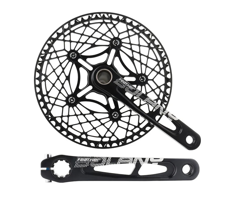 Sell Well BCD 130 L170mm Bicycle Hollow Integrated Crank Aluminum  CNC Machining Ultra-lightweight Design Bicycle Chain Crank