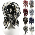 Custom Sleep Women Hijab Paisley Flower Floral Turban Pre Tied Head Scarves Beanie Bandana