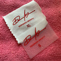 Tagless Neck Size Heat Transfer Labelprinting Red logo Thermal Transfer Sticker for Collar