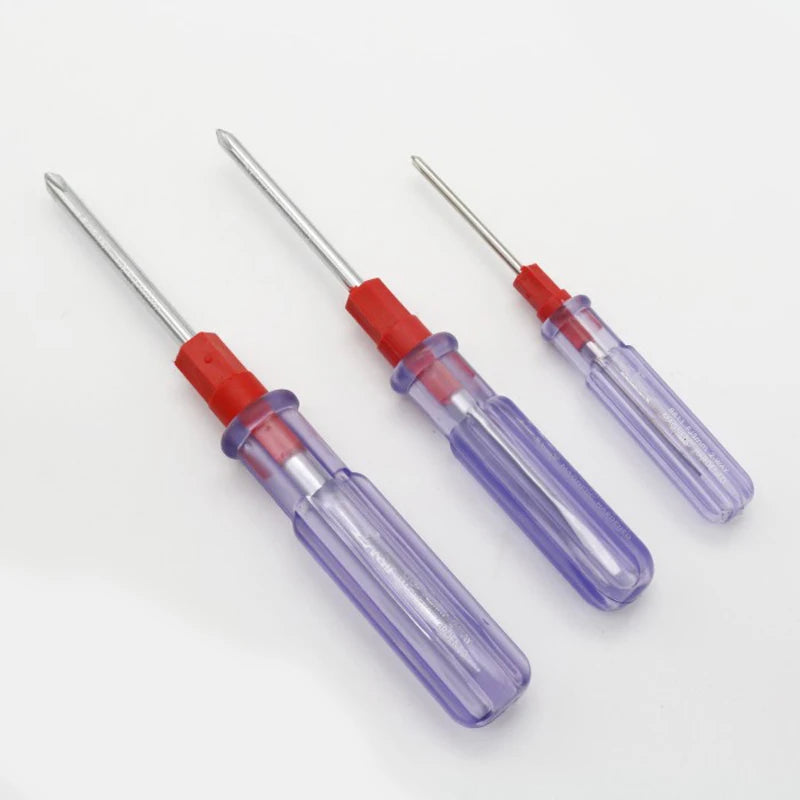 3mm 5mm 6mm Double Head Phillips Slotted Screwdriver Set Multi-Function DIY Grade CRV Material with Plastic Handle 100pcs