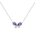 Gold-Plated Link Chain Niche Temperament Sweater Chain Featuring Diamond Party Butterfly Zircon Necklace S925 Silver