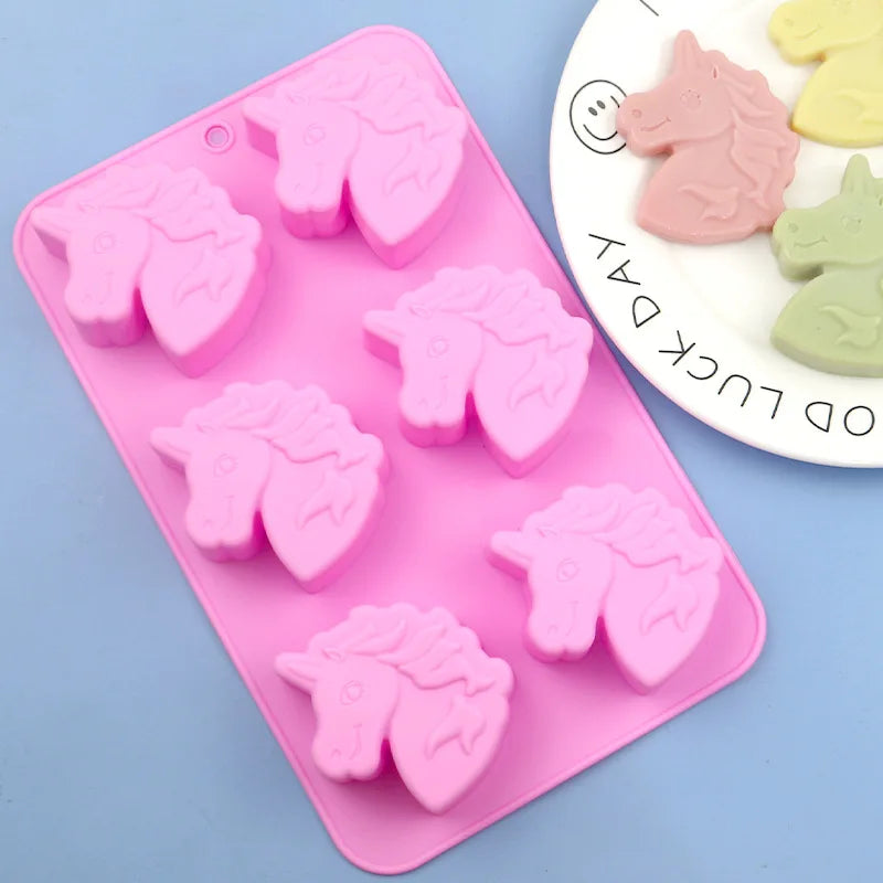 Hot Sale Saffron Unicorn Shape Silicone Baking Mold for Chocolate Cake and Candle Custom ODM Welcome