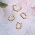 Wholesale Ins Wind Simple Elegant Earrings Copper Plating 18k Real Gold Fashion Zircon Earrings