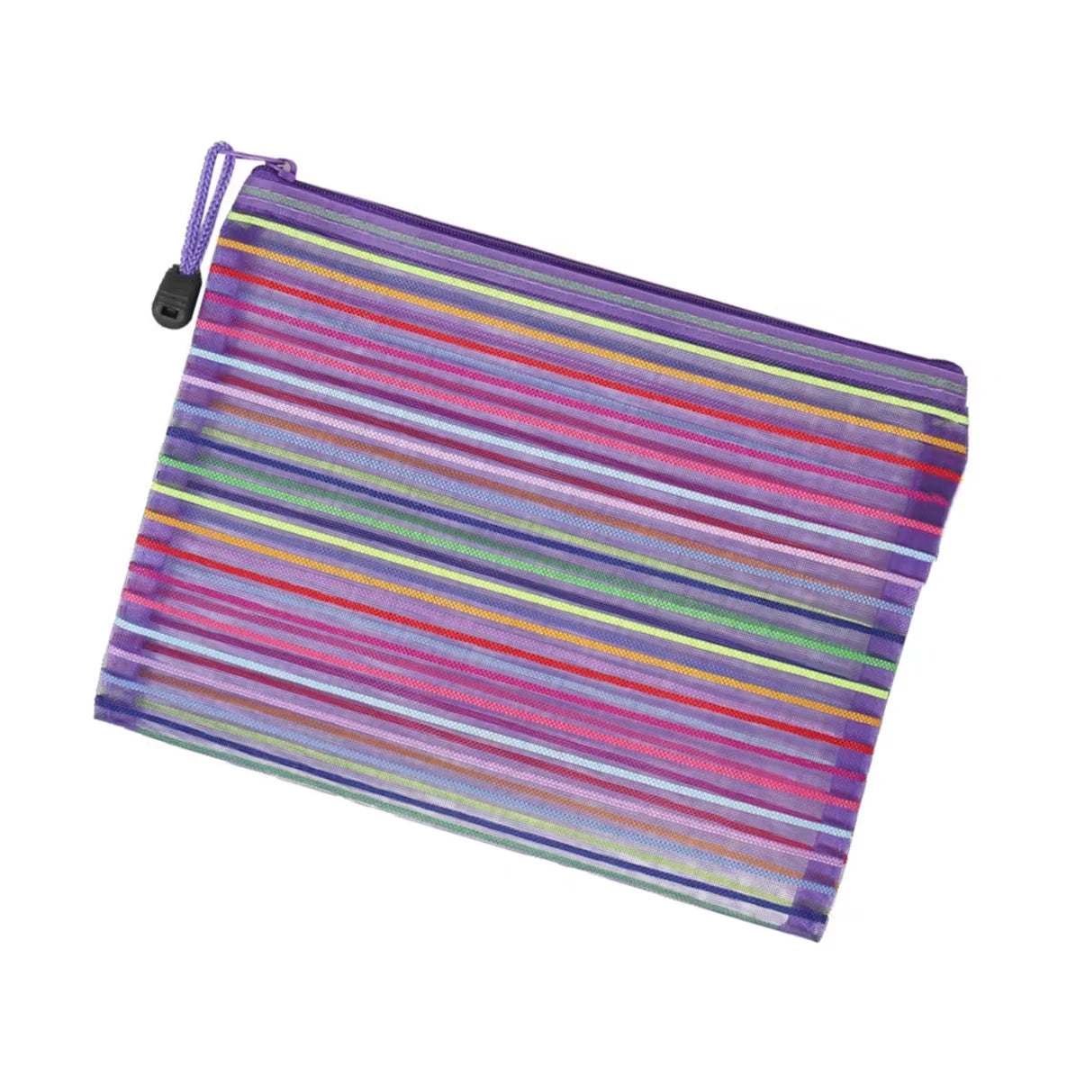 Office Stationary and Document PVC A4 A5 B6 Mesh Zipper File Folder Bag