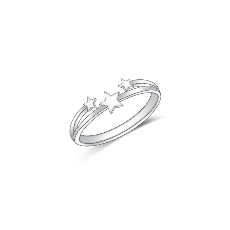 2024 New Design Wholesale Sterling Silver 925 Jewelry Star Ring for Women
