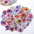 50PCS Holographic Laser Glitter Sunflower Floral Flower Sticker