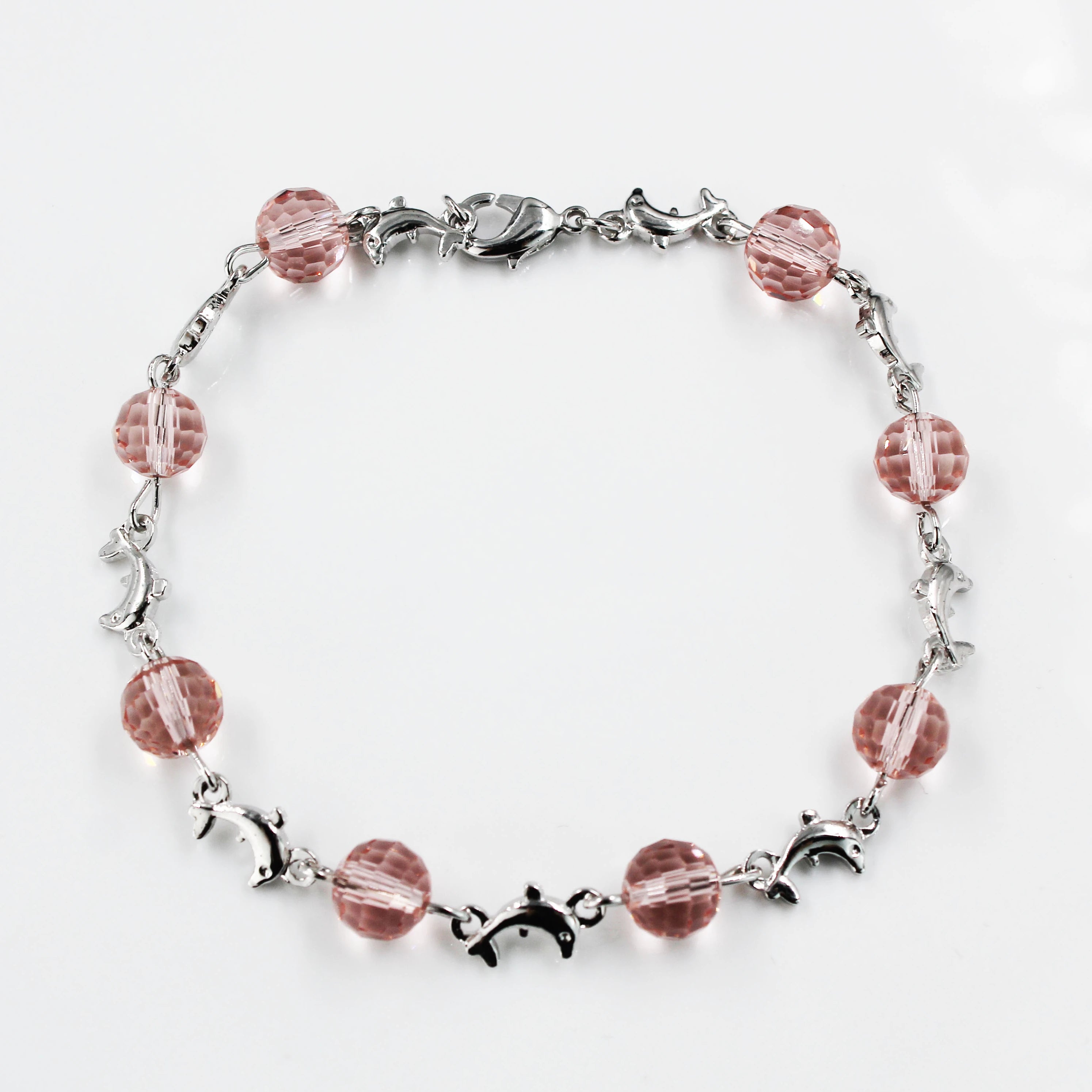 BMZ 2025 Brass New Adjustable Platinum Plated Dolphin Fish Bracelet