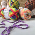 High Quality Rainbow Colorful 4 Ply 100% Cotton Baby Fancy Yarn for Crochet Knitting