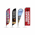 Factory Outdoor Advertising Cheap Beach Flag Flying Banner Tear Drop Flag and Feather Flag Banner Printing