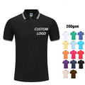 Personalized Simple Comfortable Blank Printing Logo Black  Men Polo T Shirt Men's Clothing Custom Logo
