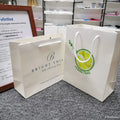 Kraft Cardboard Paper Bags Tote Recycled Takeaway Handheld Paper Shopping Bag With Brand Name Logo