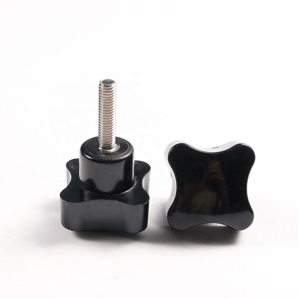 Custom M12 Nylon Bakelite Plastic Knob Head Metal Seven Lobe 4 Lobe Clamping Knob