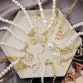 Imitation Natural Special-shaped Pearl Pendant Necklace Punk  Gothic Pearl Necklace Zincir Kolye Necklace Jewelry for Women