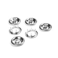 Trendy Geometric Shape Metal Snap Button Zinc Alloy Prong Snap Buttons for Casual Wear Streetwear Fashion Brands