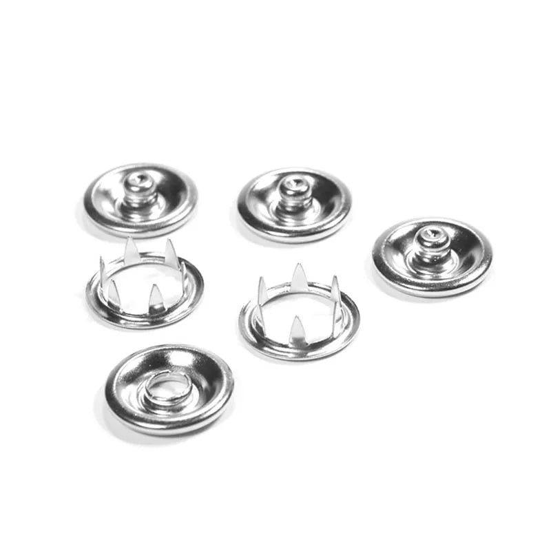 Trendy Geometric Shape Metal Snap Button Zinc Alloy Prong Snap Buttons for Casual Wear Streetwear Fashion Brands