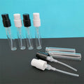 Mini 2ml Travel Tube Glass Perfume Spray Bottle with Pump for Skin Care Cream Black & White Lab Sample Bottle