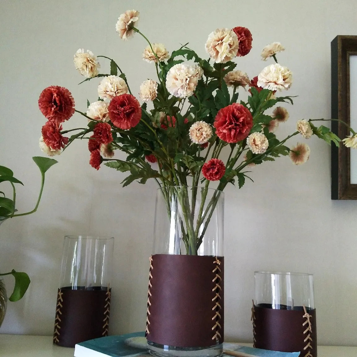 Y-H117 2022 New Mothers Day Carnation Flowers Artificial Flower White Fabric China Carnation Decorative Artificial Flowers