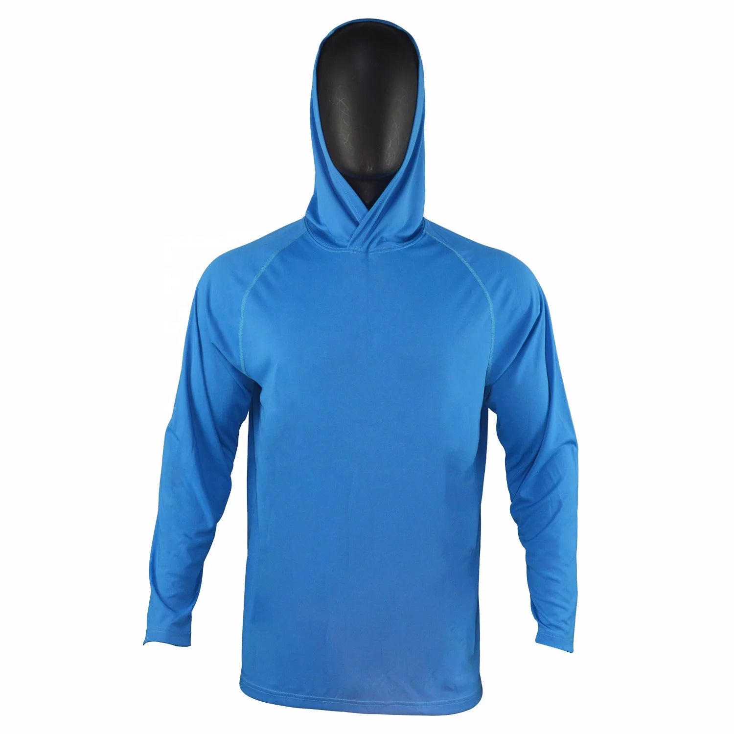 Heat-Transfer Printed 100% Polyester Breathable Plus Size Fishing Jersey UV Protection Tournament Long Sleeve Men Hoodie Quick