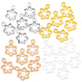 4 Colors 100pcs/bag Snowflake Charms for Necklace Beads Pendants DIY Christmas Handmade Jewelry Accessories 16*11mm