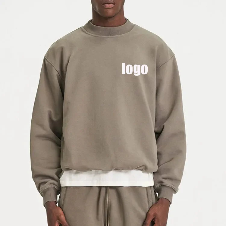 Manufacturer  Casual  Streetwear   Oversized Crew Neck Sweatshirt Unisex