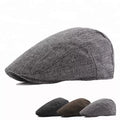 Wholesale in Stock Men Fall Spring Autumn Herringbone Cabbie Golf Wool Sports Beret Cap Tweed Ivy Flat Cap Hat for Men