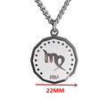 Stainless Steel 12 Zodiac Sign Pendant Necklace Jewelry Horoscope Astrology Charm Fashion Jewelry Pendants & Charms