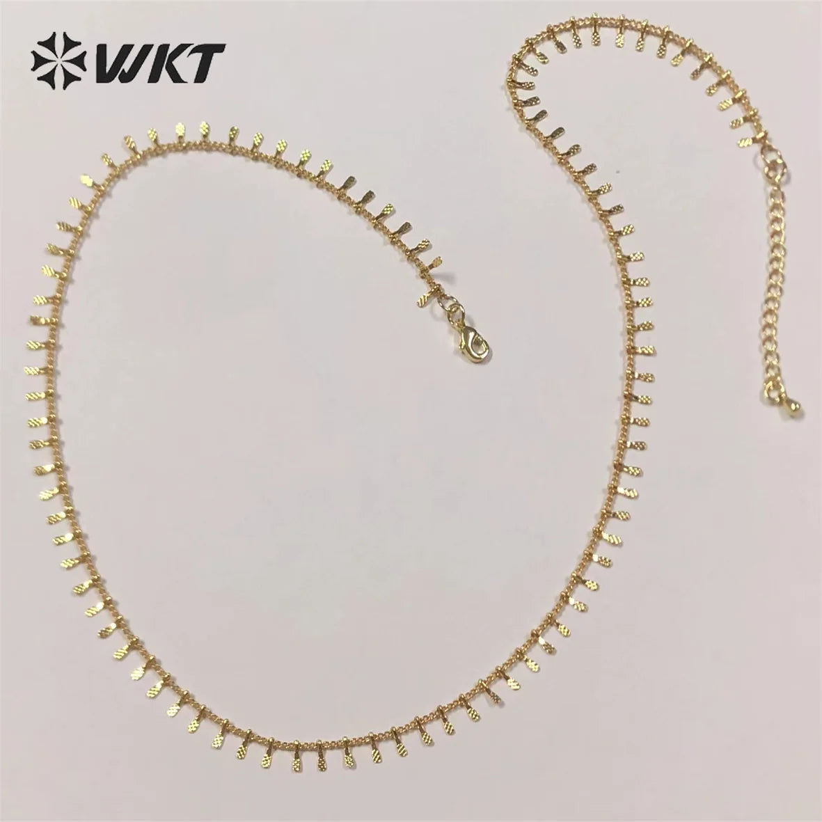 WT-BFN039 Romantic Women Gold Chain with 18k Gold Plated Yellow Brass Chain for DIY Jewelry Finding Lovely Chain