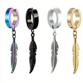 Stylish Stainless Steel Ear Clips with Diamond Punk Style Earrings Jewelry Accessories for Parties Without Ear Holes