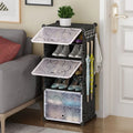 6-Layer DIY Plastic Vertical Shoe Rack for Entry Movable Shoe Storage for Living Room Dormitory or Rental House