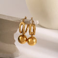 Fashion Design 18K PVD Gold Plated Stainless Steel Texture High Polish Bow Knot Stud Earring Girl